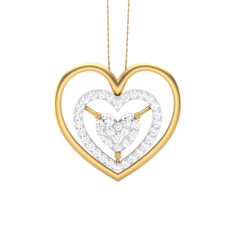 3D Printable Cad jewelry design of Lady diamond Pendant 3D Model .c4d .max .obj .3ds .fbx .stl .blend