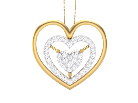 3D Printable Cad jewelry design of Lady diamond Pendant Modelo 3D
