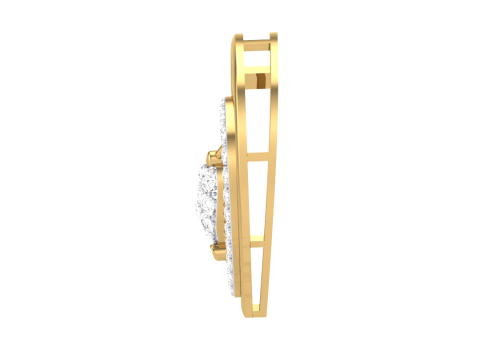 3D Printable Cad jewelry design of Lady diamond Pendant 3D Model