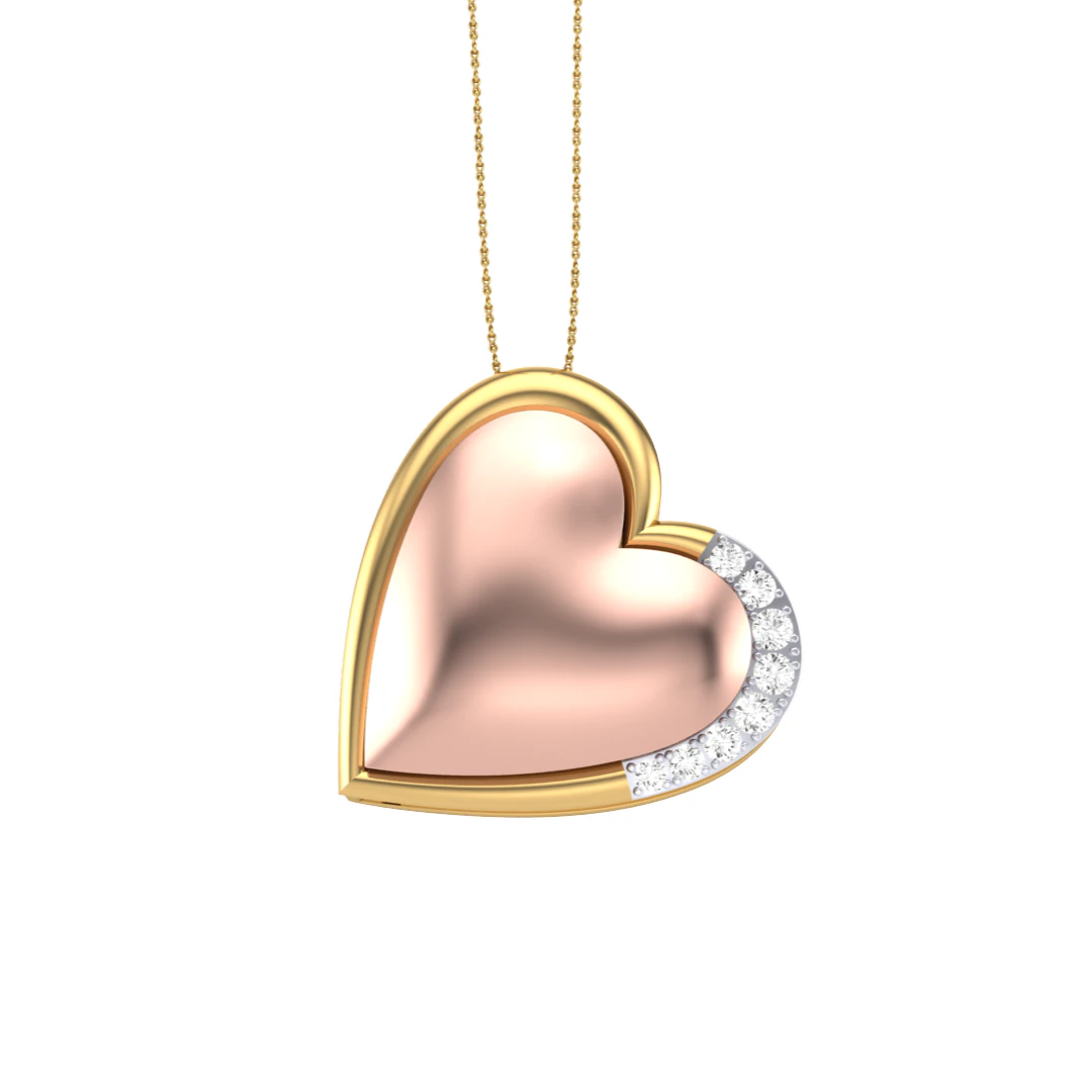 3D Printable Cad jewelry design of Lady diamond Pendant 3D Model .c4d .max .obj .3ds .fbx .stl .blend 