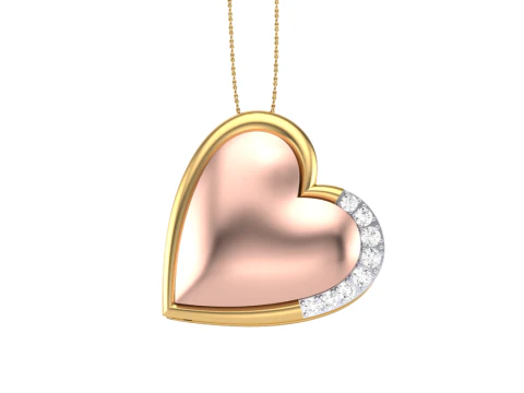 3D-печать CAD-дизайна ювелирного кулона Lady с бриллиантами 3D Модель