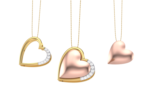3D Printable Cad jewelry design of Lady diamond Pendant 3D मॉडल