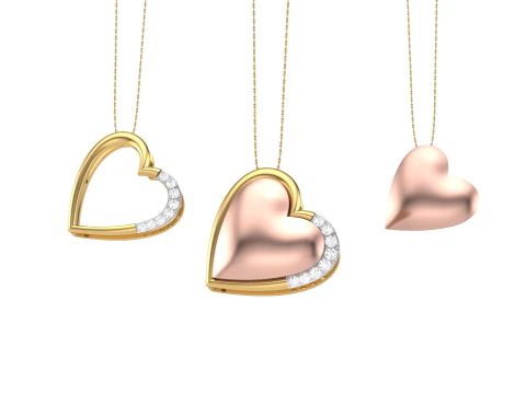 3D Printable Cad jewelry design of Lady diamond Pendant 3D Model
