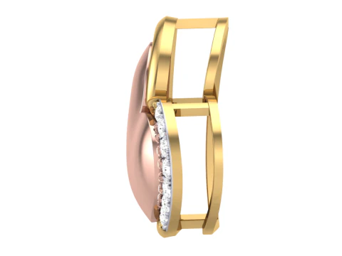 3D Printable Cad jewelry design of Lady diamond Pendant 3D Model