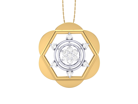 3D Printable Cad jewelry design of Lady diamond Pendant Modello 3D