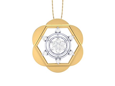 Design di gioielli Cad stampabile in 3D del pendente con diamanti Lady Modello 3D