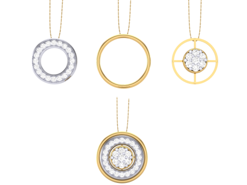 3D Printable Cad jewelry design of Lady diamond Pendant Modèle 3D