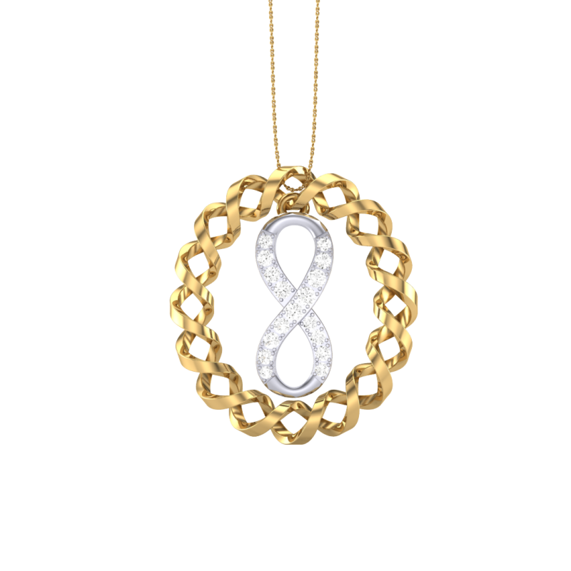 3D Printable Cad jewelry design of Lady diamond Pendant 3D Model .c4d .max .obj .3ds .fbx .stl .blend