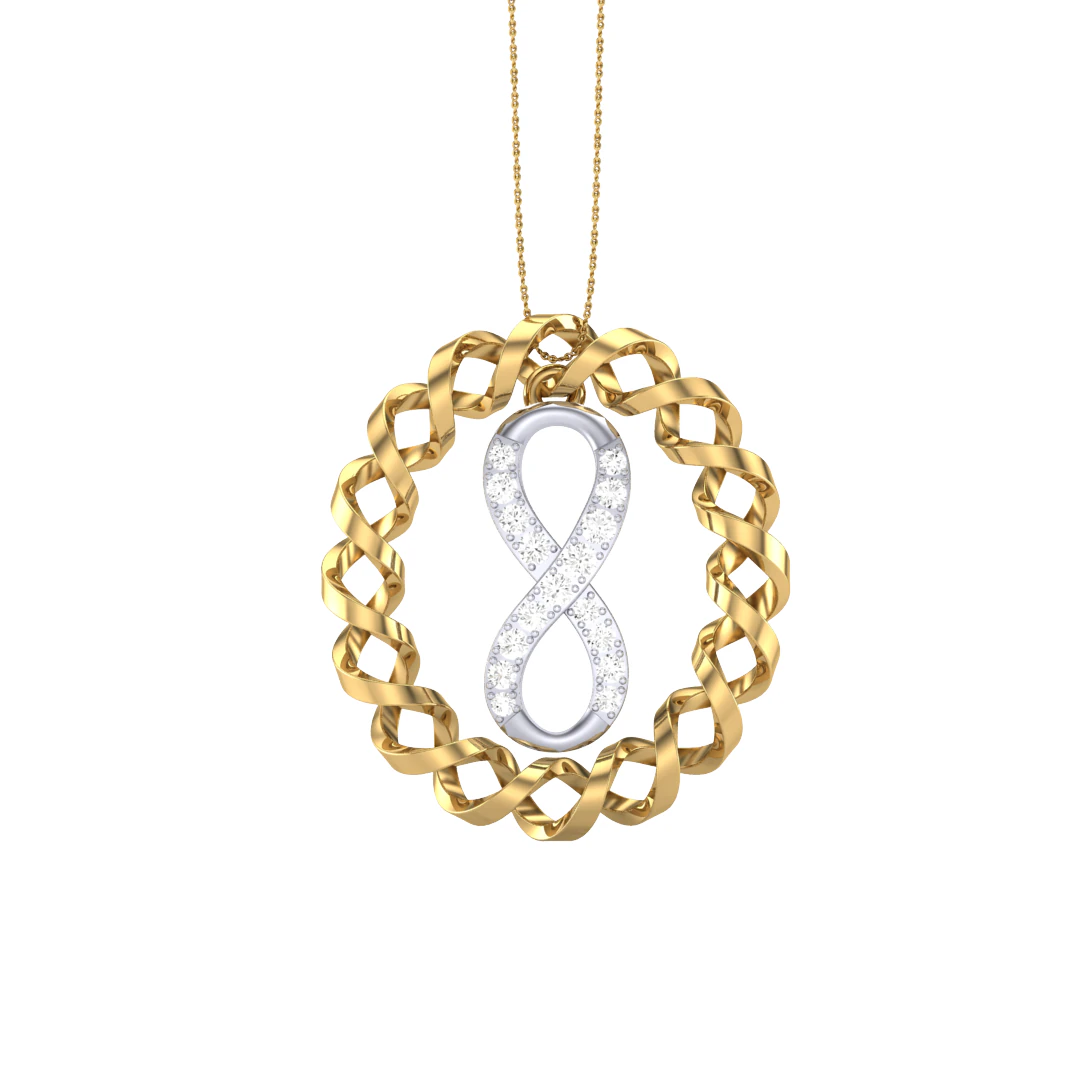 3D Printable Cad jewelry design of Lady diamond Pendant 3D Model .c4d .max .obj .3ds .fbx .stl .blend 