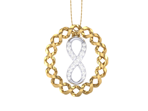 3D Printable Cad jewelry design of Lady diamond Pendant 3D Модель