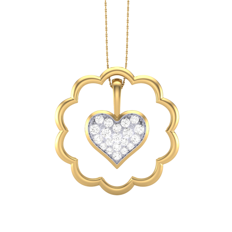 3D Printable Cad jewelry design of Lady diamond Pendant 3D Model .c4d .max .obj .3ds .fbx .stl .blend
