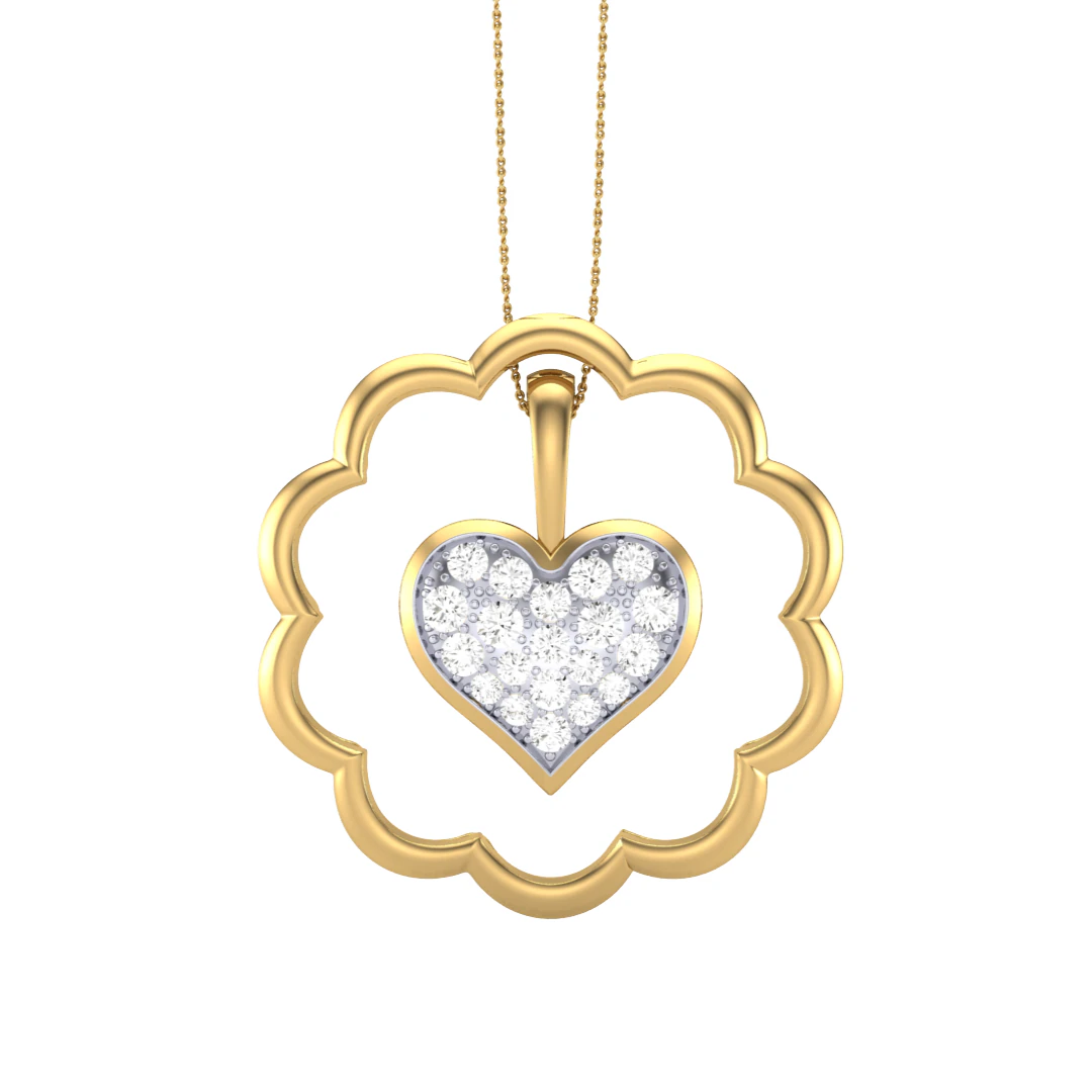 3D Printable Cad jewelry design of Lady diamond Pendant 3D Model .c4d .max .obj .3ds .fbx .stl .blend 