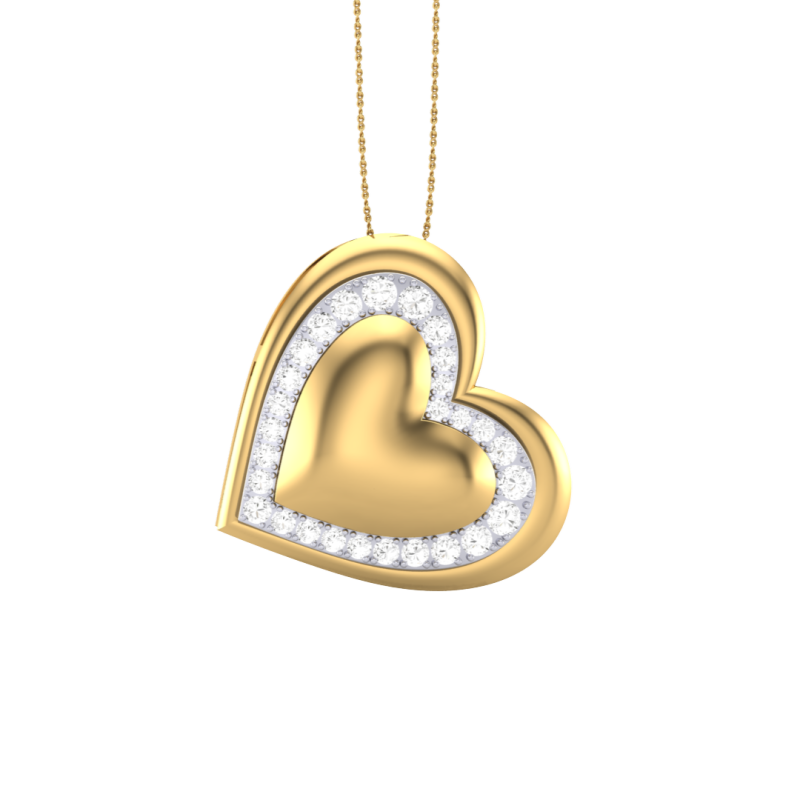 3D Printable Cad jewelry design of Lady diamond Pendant Modèle 3D .c4d .max .obj .3ds .fbx .stl .blend