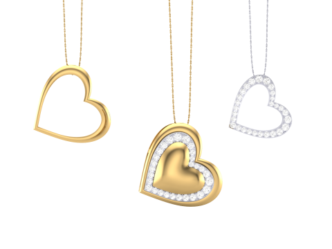 3D Printable Cad jewelry design of Lady diamond Pendant Modèle 3D