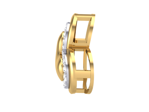 3D Printable Cad jewelry design of Lady diamond Pendant Modèle 3D