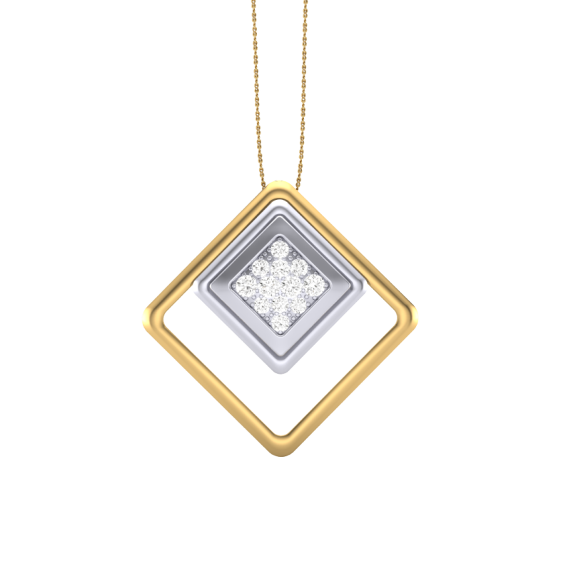 3D Printable Cad jewelry design of Lady diamond Pendant 3D Model .c4d .max .obj .3ds .fbx .stl .blend