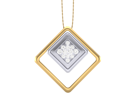 3D Printable Cad jewelry design of Lady diamond Pendant 3D Модель