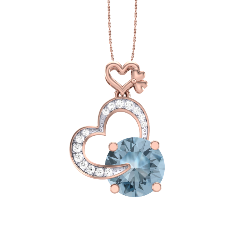 3D Printable Cad jewelry design of Lady diamond Pendant Modèle 3D .c4d .max .obj .3ds .fbx .stl .blend