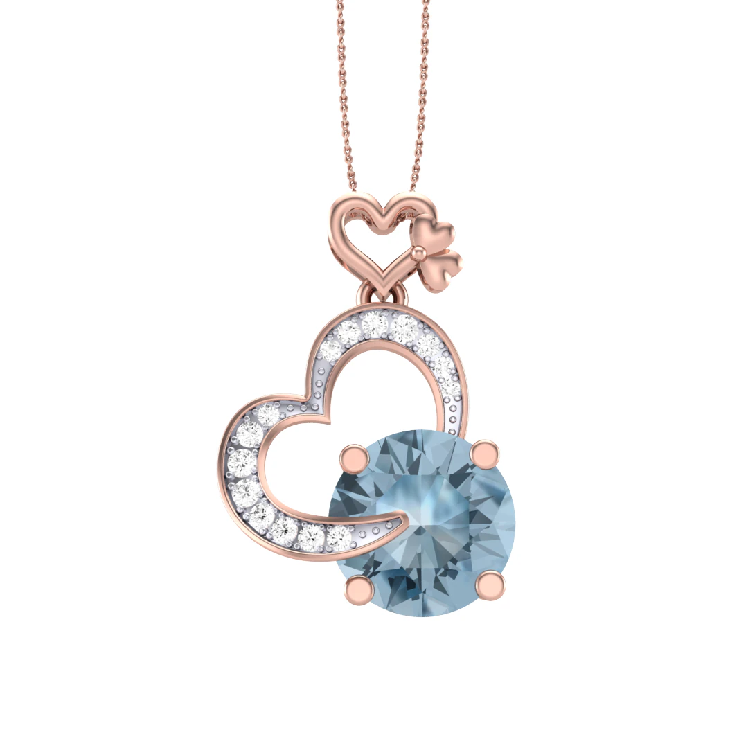 3D Printable Cad jewelry design of Lady diamond Pendant 3D Model .c4d .max .obj .3ds .fbx .stl .blend 
