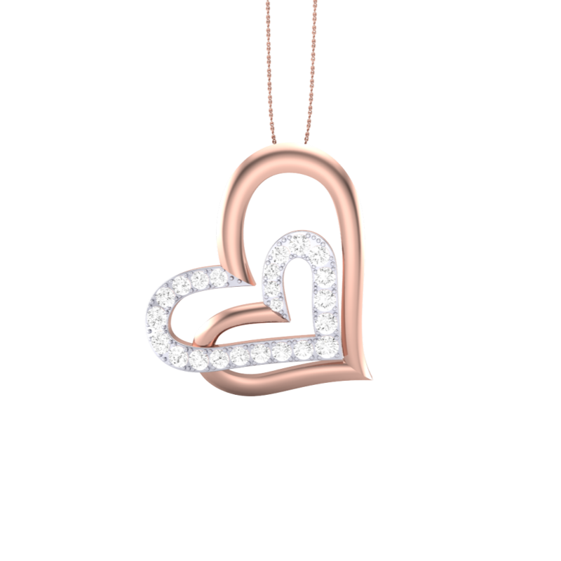 3D Printable Cad jewelry design of Lady diamond Pendant 3D मॉडल .c4d .max .obj .3ds .fbx .stl .blend