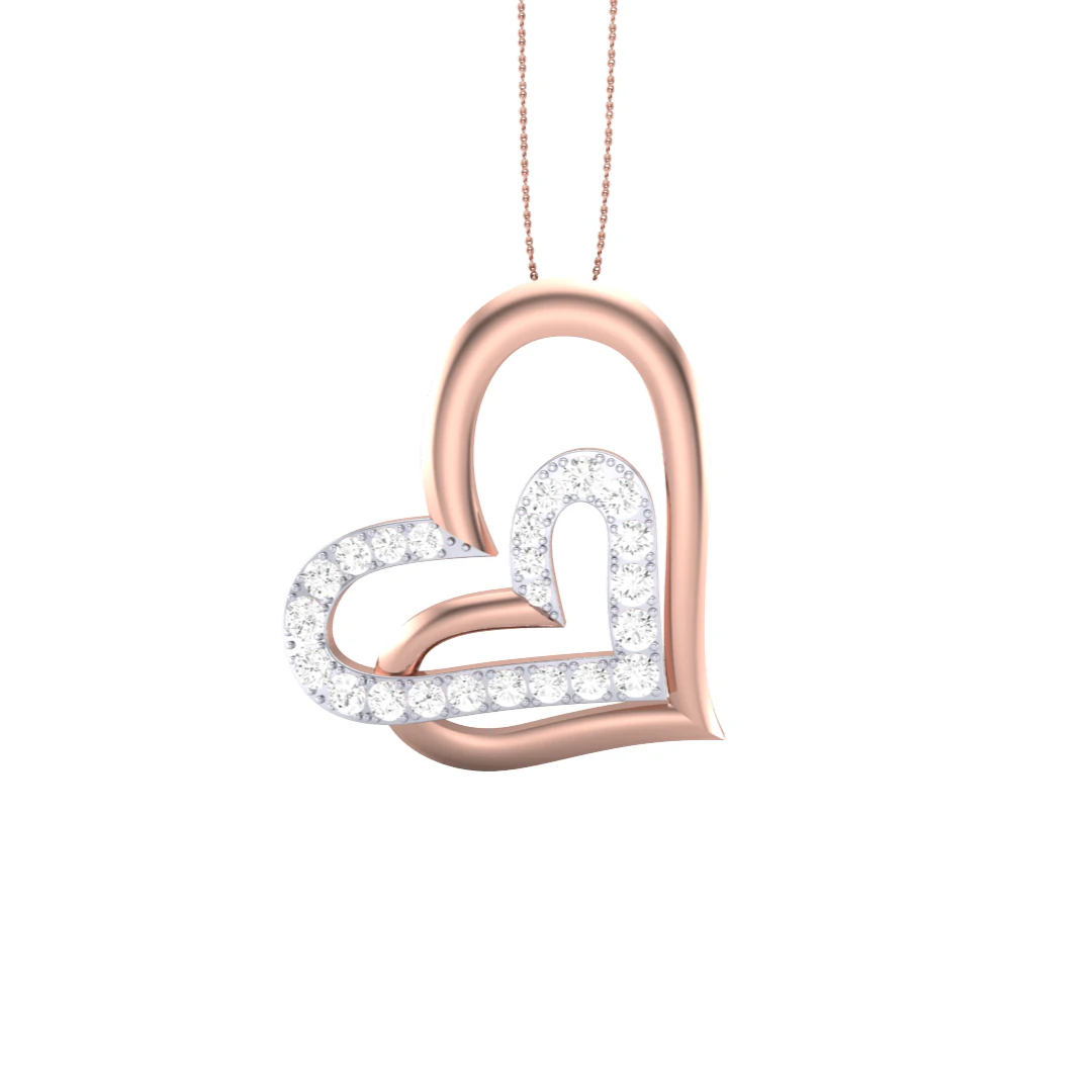 3D Printable Cad jewelry design of Lady diamond Pendant 3D Model .c4d .max .obj .3ds .fbx .stl .blend 