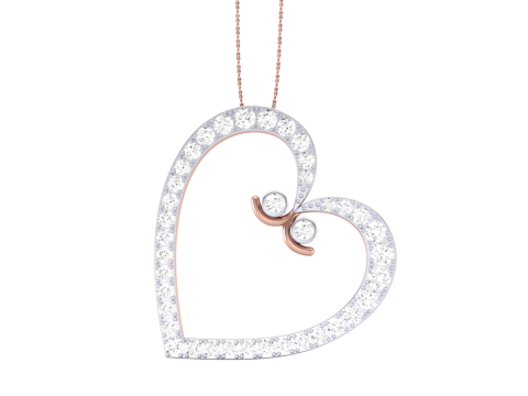 3D Printable Cad jewelry design of Lady diamond Pendant 3D 模型