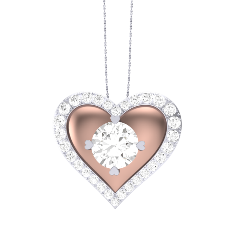 3D Printable Cad jewelry design of Lady diamond Pendant Modèle 3D .c4d .max .obj .3ds .fbx .stl .blend