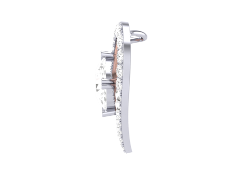 3D Printable Cad jewelry design of Lady diamond Pendant Modèle 3D
