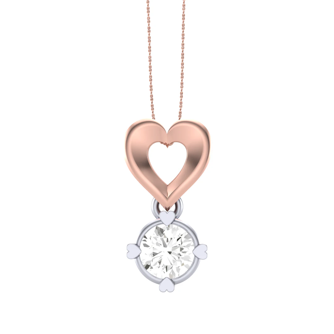 3D Printable Cad jewelry design of Lady diamond Pendant 3D Model .c4d .max .obj .3ds .fbx .stl .blend 