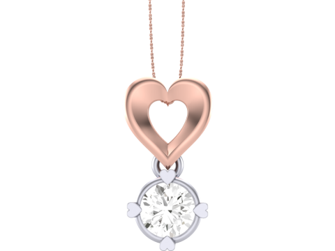 3D Printable Cad jewelry design of Lady diamond Pendant 3D 模型