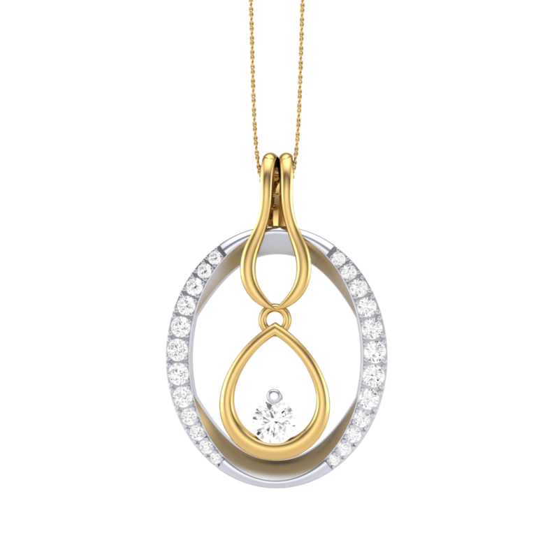 3D Printable Cad jewelry design of Lady diamond Pendant 3D Модель .c4d .max .obj .3ds .fbx .stl .blend