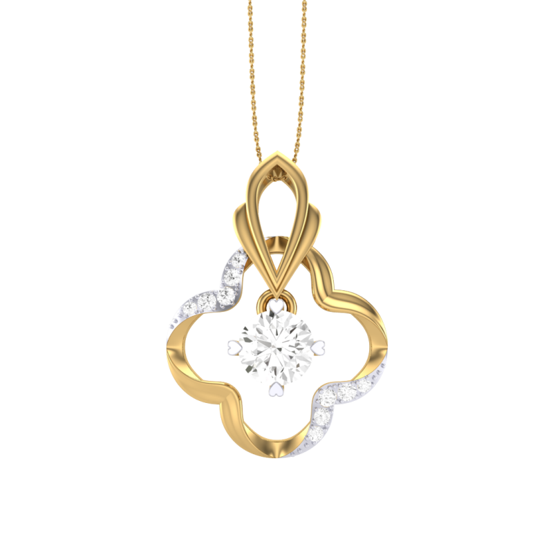 3D Printable Cad jewelry design of Lady diamond Pendant 3D Модель .c4d .max .obj .3ds .fbx .stl .blend