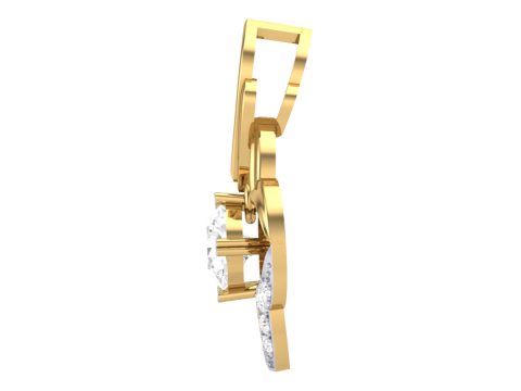 3D Printable Cad jewelry design of Lady diamond Pendant 3D Модель