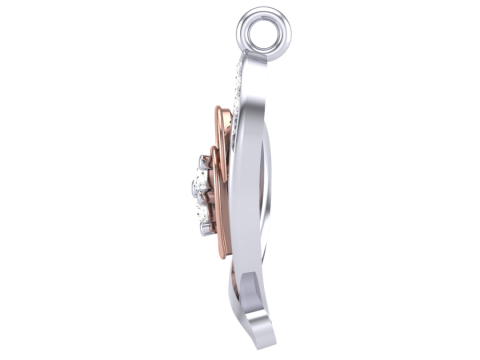 3D Printable Cad jewelry design of Lady diamond Pendant 3D 모델
