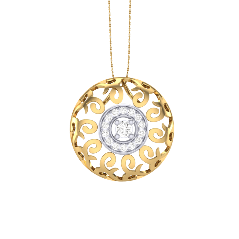 3D Printable Cad jewelry design of Lady diamond Pendant Model 3D .c4d .max .obj .3ds .fbx .stl .blend