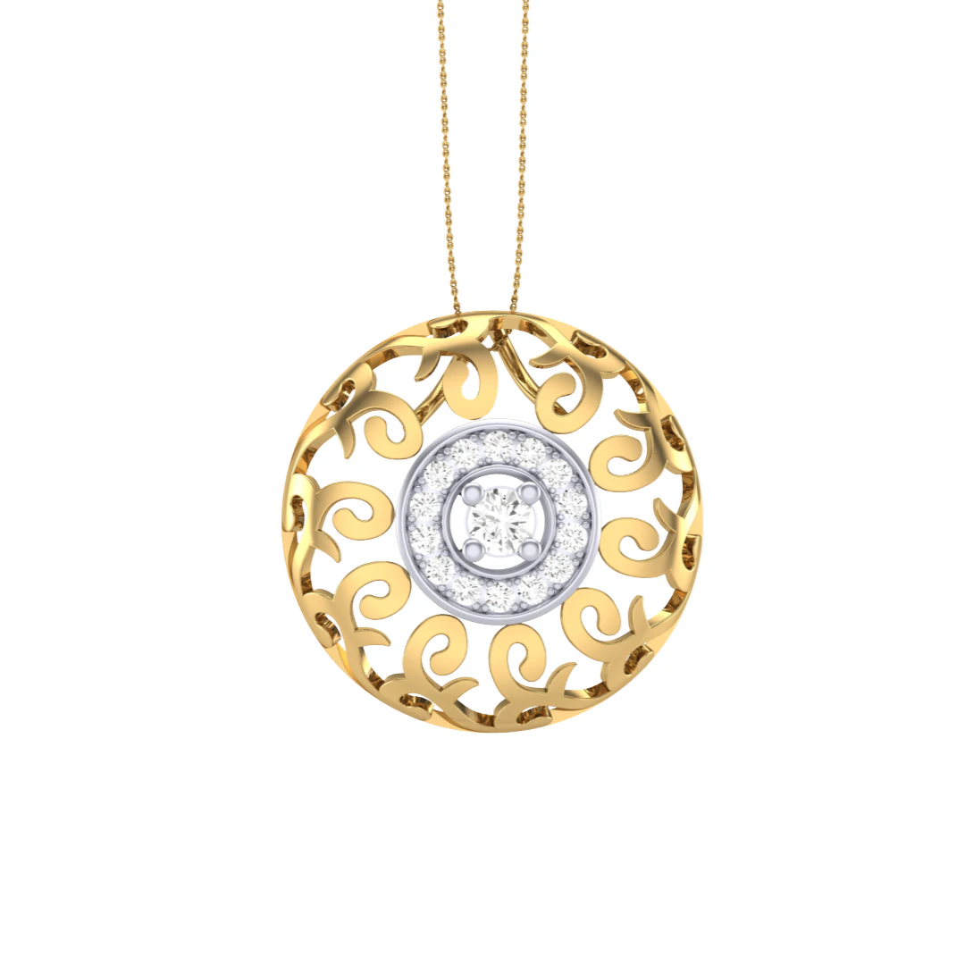 3D Printable Cad jewelry design of Lady diamond Pendant 3D Model .c4d .max .obj .3ds .fbx .stl .blend 