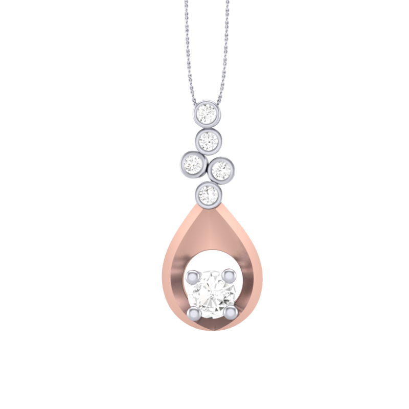 3D Printable Cad jewelry design of Lady diamond Pendant Modèle 3D .c4d .max .obj .3ds .fbx .stl .blend