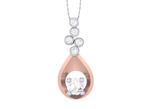 3D Printable Cad jewelry design of Lady diamond Pendant Modèle 3D