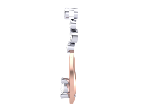 3D Printable Cad jewelry design of Lady diamond Pendant Modèle 3D
