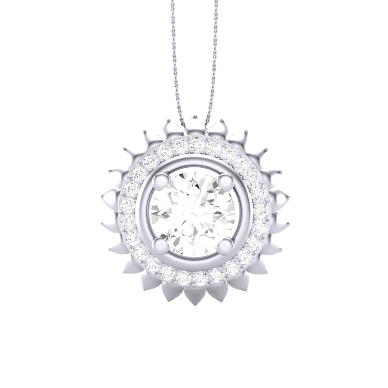 3D Printable Cad jewelry design of Lady diamond Pendant 3D Модель .c4d .max .obj .3ds .fbx .stl .blend