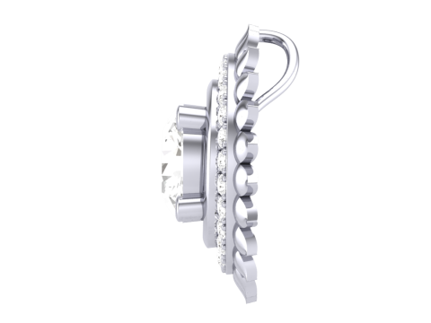 3D Printable Cad jewelry design of Lady diamond Pendant 3D Модель