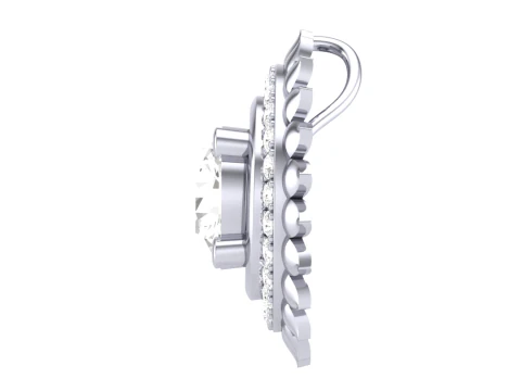 3D Printable Cad jewelry design of Lady diamond Pendant 3D Model