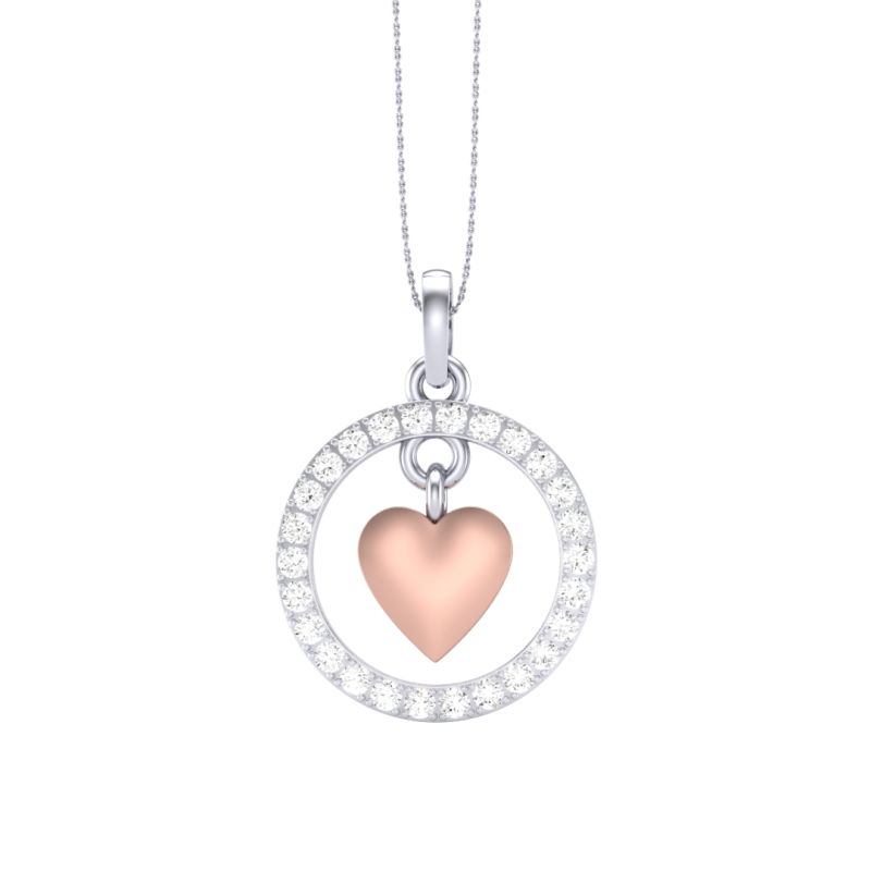 3D Printable Cad jewelry design of Lady diamond Pendant 3D Model .c4d .max .obj .3ds .fbx .stl .blend