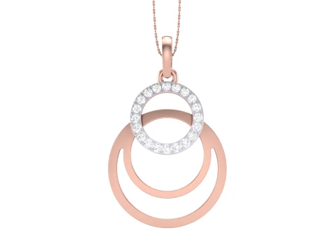 女士钻石吊坠的 3D 可打印 Cad 珠宝设计 3D 模型