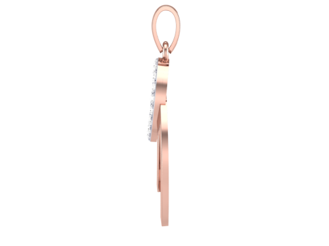 3D Printable Cad jewelry design of Lady diamond Pendant Modelo 3D