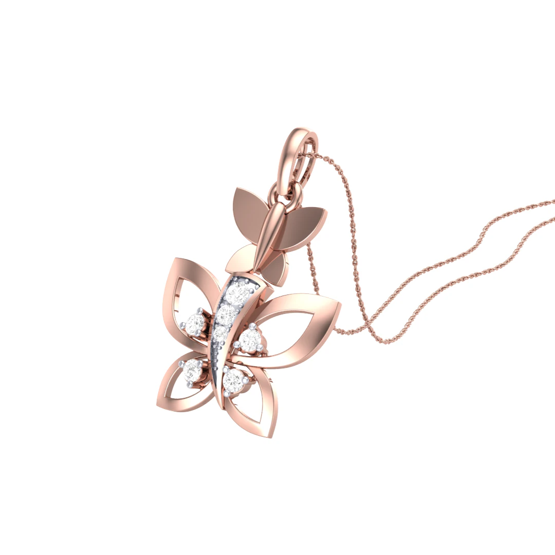 3D Printable Cad jewelry design of Lady diamond Pendant 3D Model .c4d .max .obj .3ds .fbx .stl .blend 