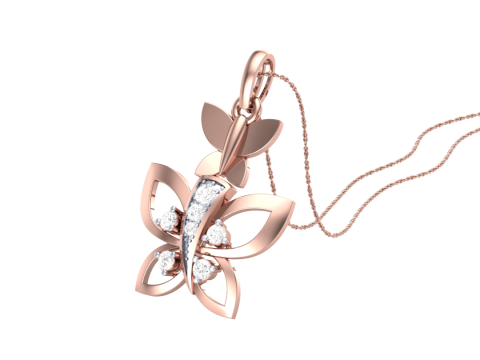 3D Printable Cad jewelry design of Lady diamond Pendant 3D 模型