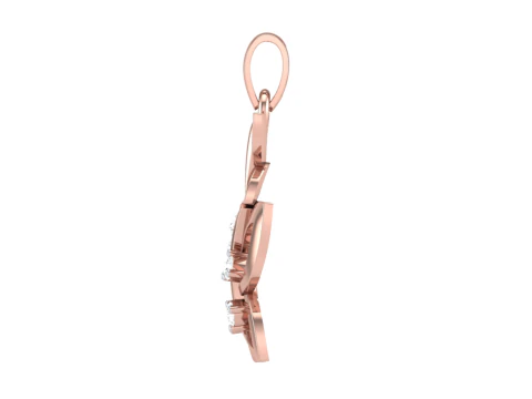 3D Printable Cad jewelry design of Lady diamond Pendant 3D Model