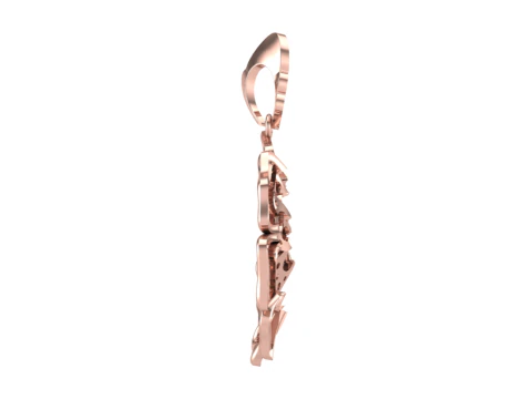 3D Printable Cad jewelry design of Lady diamond Pendant 3D Model