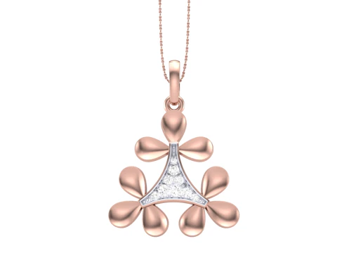 3D Printable Cad jewelry design of Lady diamond Pendant 3D Model